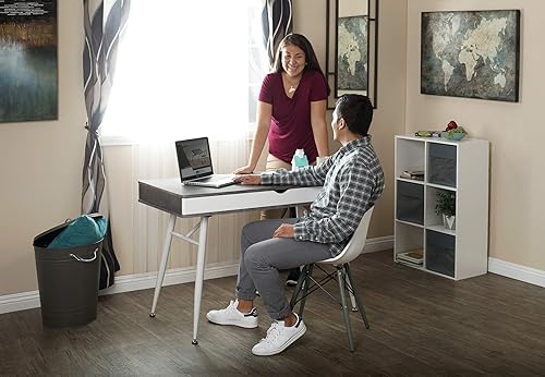 Miniatura 31 de Calico Designs Le Woodford - Escritorio moderno, secretario, para escritura, de 45 pulgadas de ancho, con gabinete bajo de almacenamiento cónico,