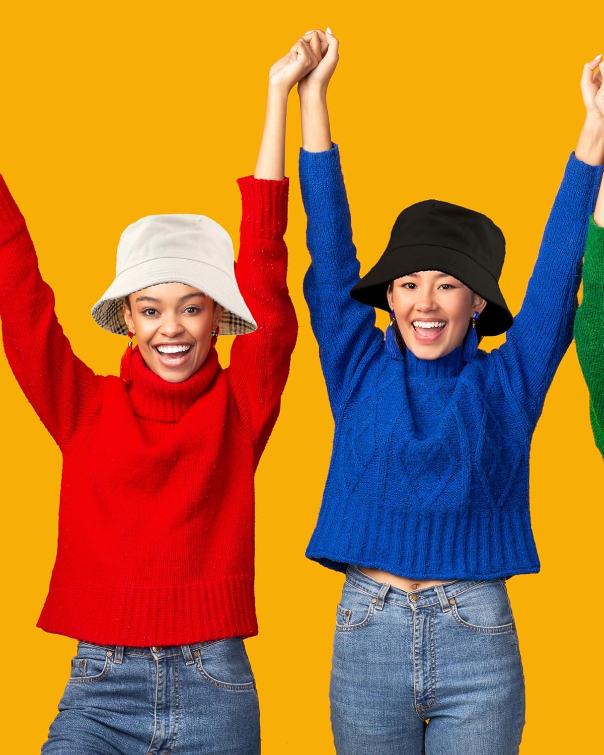 8 Pack Bucket Hats Summer Beach Sun Hat Cotton Reversible Hats Bulk for Women Men Camping Hunting Traveling Fishing - Image 6