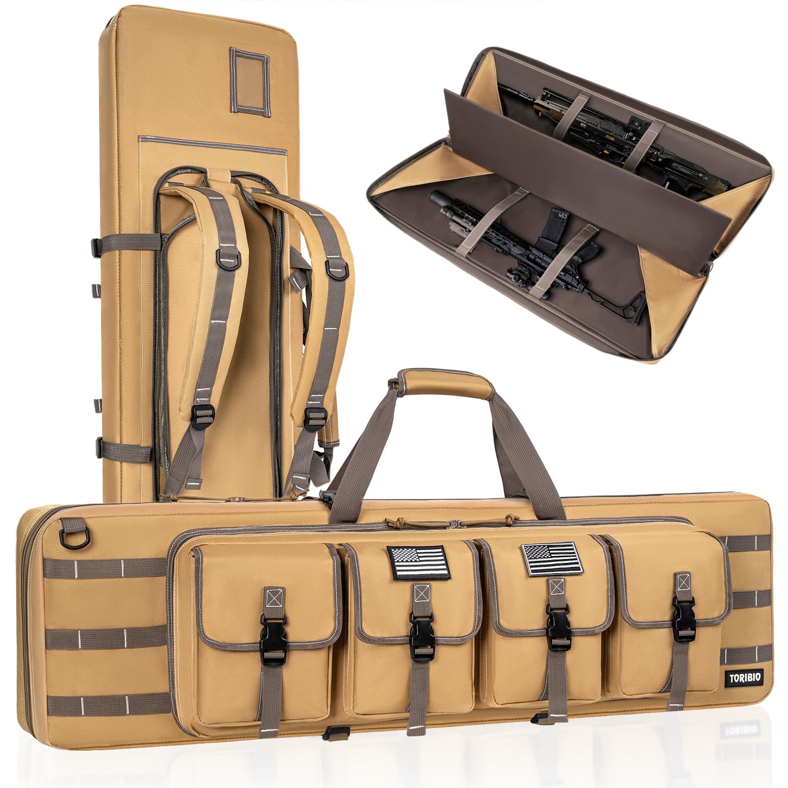 TORIBIO Double Rifle Case Gun Bag 30/34/36/42/46/48/51/55"