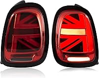 Vista 1 de VLAND Conjunto de luces traseras para BMW Mini Cooper F55 F56 F57 2014-2022, lámpara trasera Union Jack con DRL, luz trasera con señal de giro