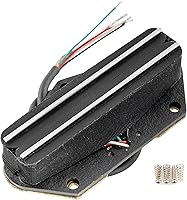 Vista 7 de Artec TRA73B Alnico 5 Hot Rail Bridge Single Coil Size Humbucker Pickup 12K para guitarra eléctrica estilo Tele, negro