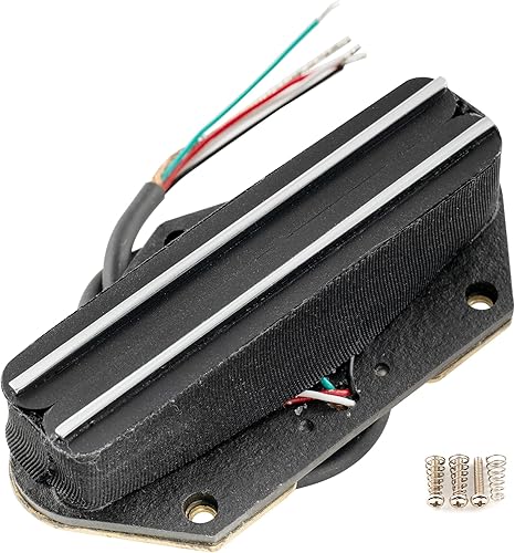 Artec TRA73C Alnico 5 Hot Rail Tele Pickup Single Coil Size Humbucker Bridge Pickup 12K para Fender Telecaster guitarra eléctrica, riel cromado