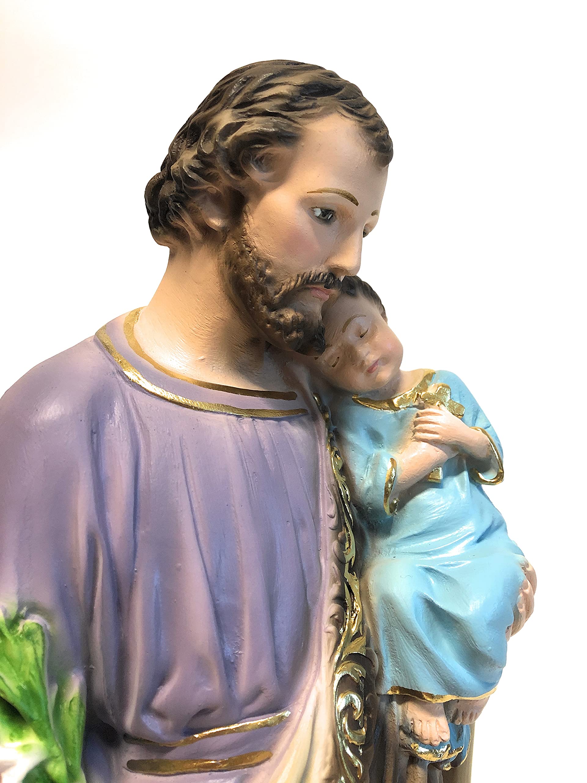 Costa Statua San Giuseppe cm. 40 marmo resina dipinta a mano - Prodotto Italiano