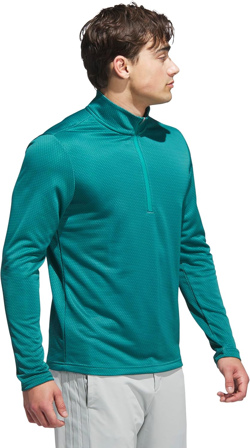 Adidas Mens Performance Printed Quarter-Zip Pullover - Image 2
