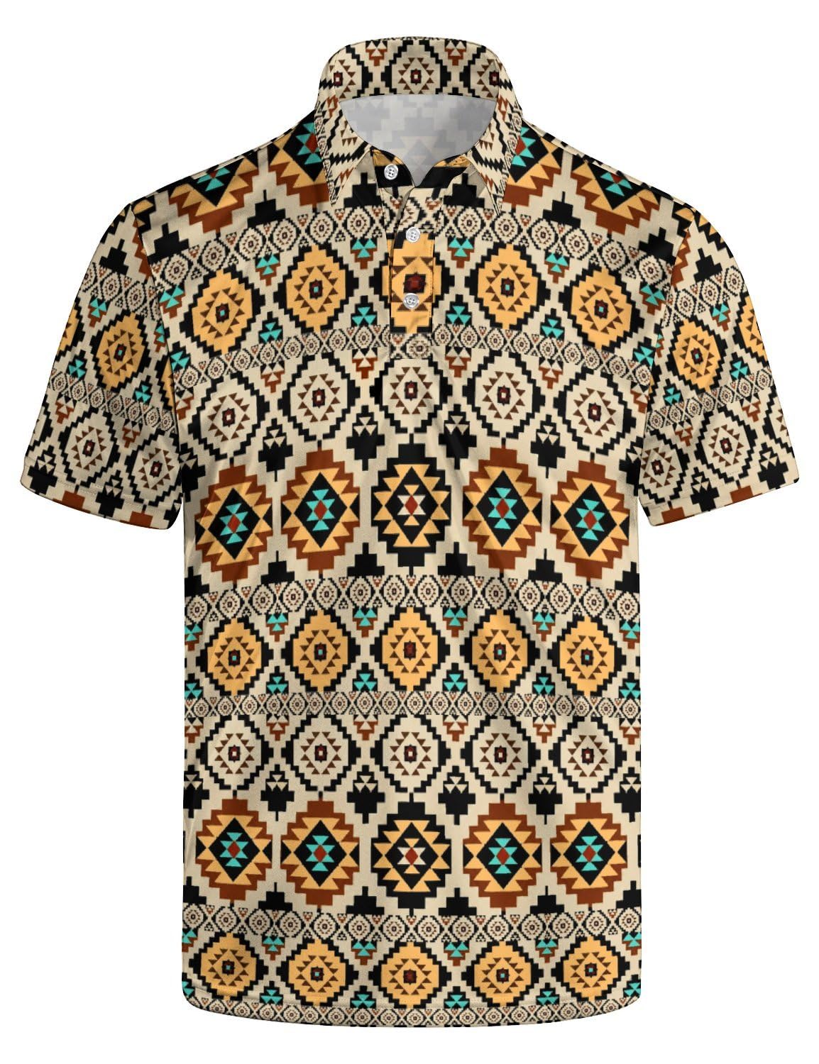 Men's Funny Golf Shirt Short Sleeve, Casual Polo Shirts for Men