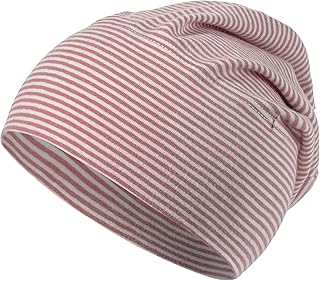 Sterntaler GOTS Beanie Ringel - First Hat Made of Single Jersey (Organic) Striped - Cuddly Unisex Beanie Hat for Tying - Baby and Children Transition Hat