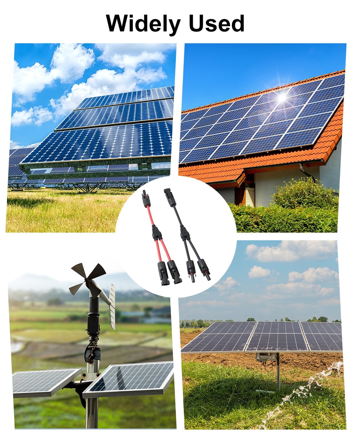 Bacxzomx Connettori a Y del Pannello Solare, Cavo Y solare MMF/FFM, 1 a