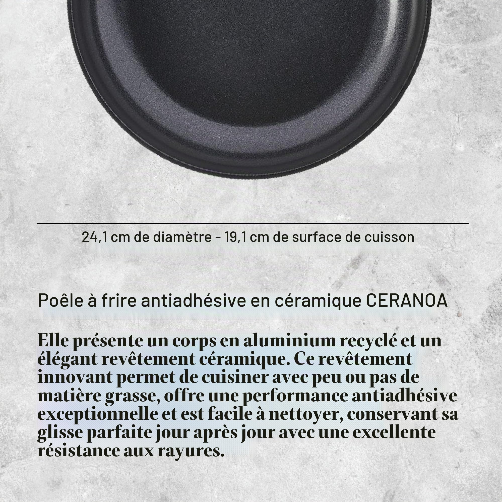 DE BUYER Poêle antiadhésive céramique CERANOA (24 cm)