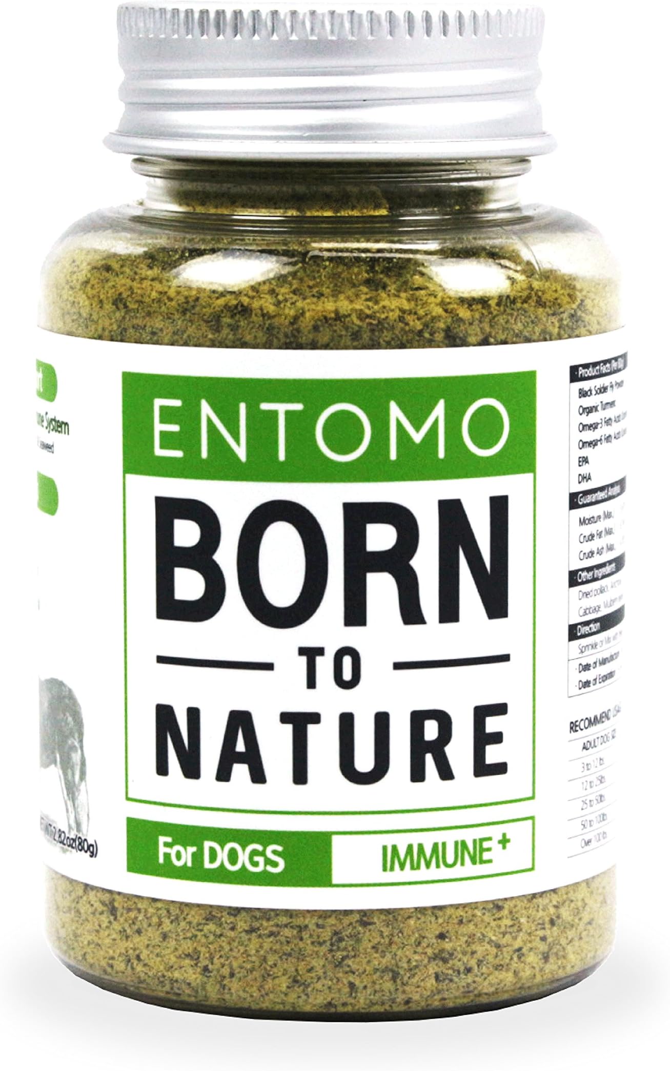 ENTOMO Born to Nature Immune+ Dog Supplements for Strong Boost Immune & Heart Health, All Natural Ingredients for Shiny Coat and Skin