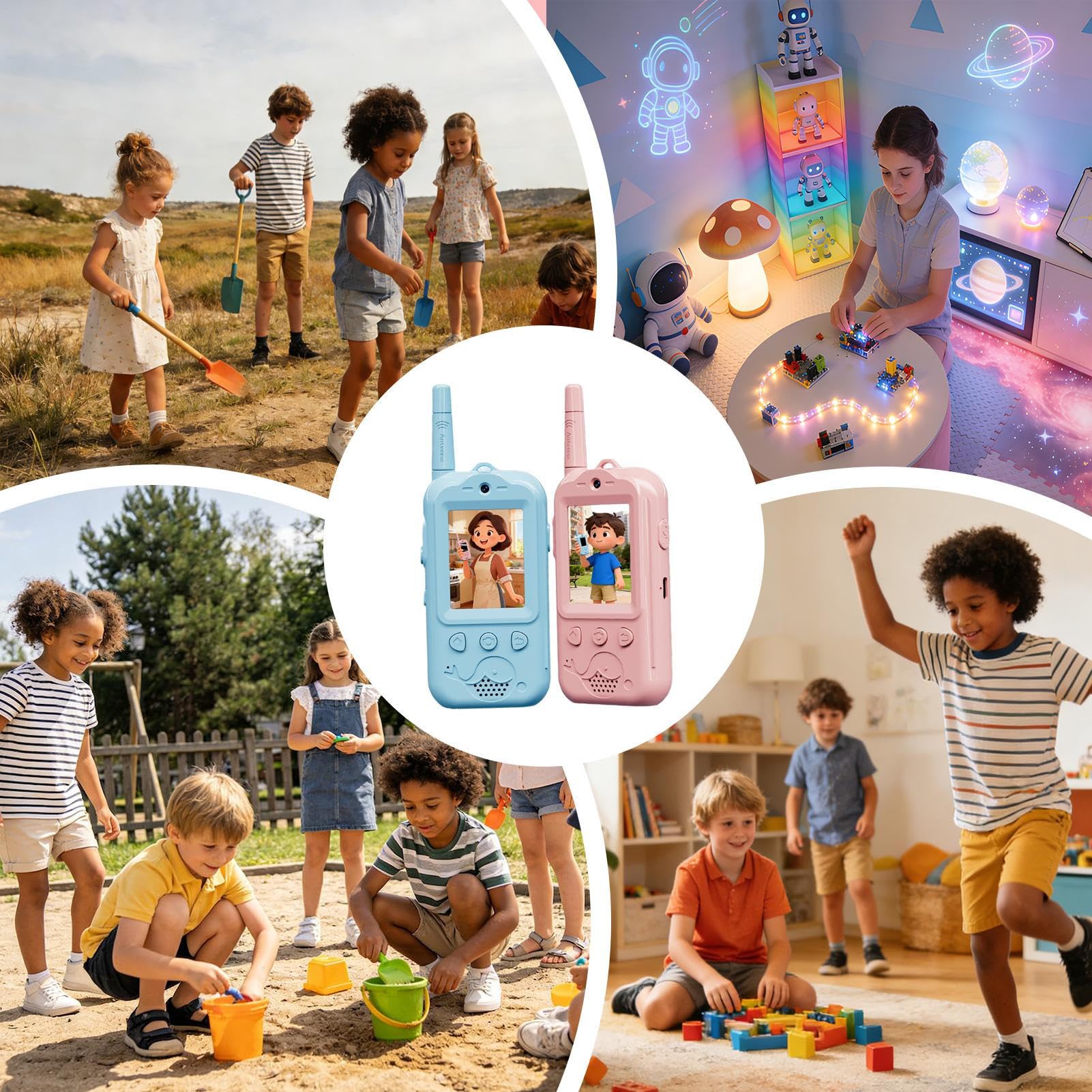 Walkie Talkies para Niños Herramienta De Monitoreo Remoto En Tiempo Real