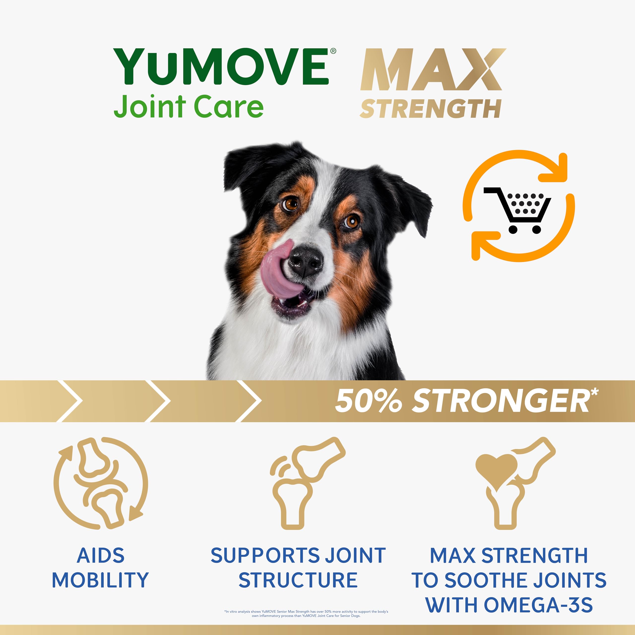 YuMOVE Max Strength Joint Supplement for Senior Dogs Essential Dog Hip and Joint Aid for Senior Dogs with Glucosamine Chondroitin - Image 4