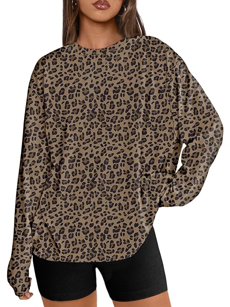 Trendy Queen Womens Oversized Long Sleeve T Shirts 2025 Basic Crewneck Tee Fall Tops Casual Workout Y2K Clothes