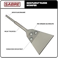Vista 3 de Kit de herramientas de raspador de piso SDS Plus de 5 pulgadas, elimina el Thinset y los adhesivos, funciona con martillo giratorio SDS-Plus