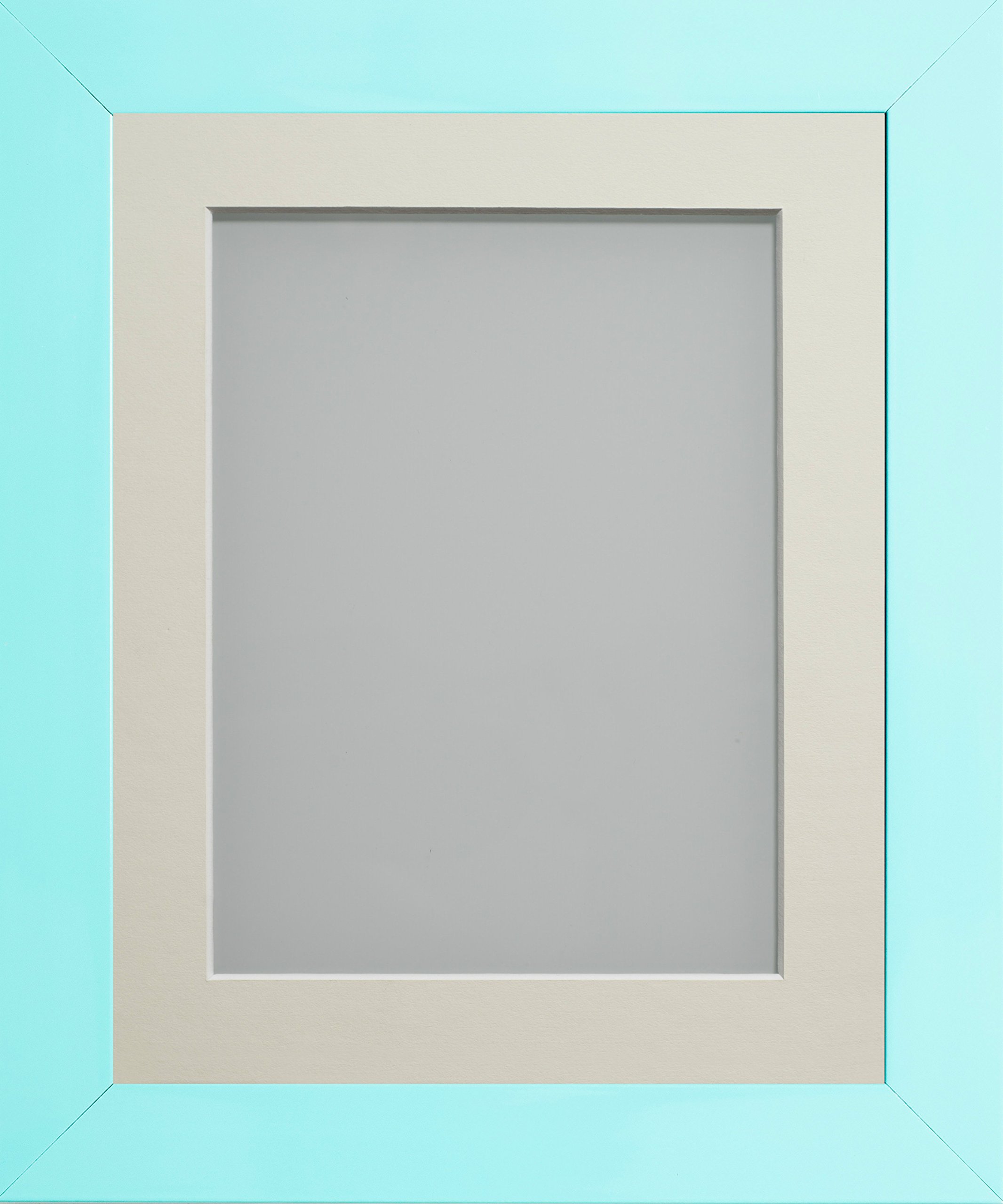 Frame Company Candy Range Aqua Blue 14x11 Frame With Ivory Mount for image size A4