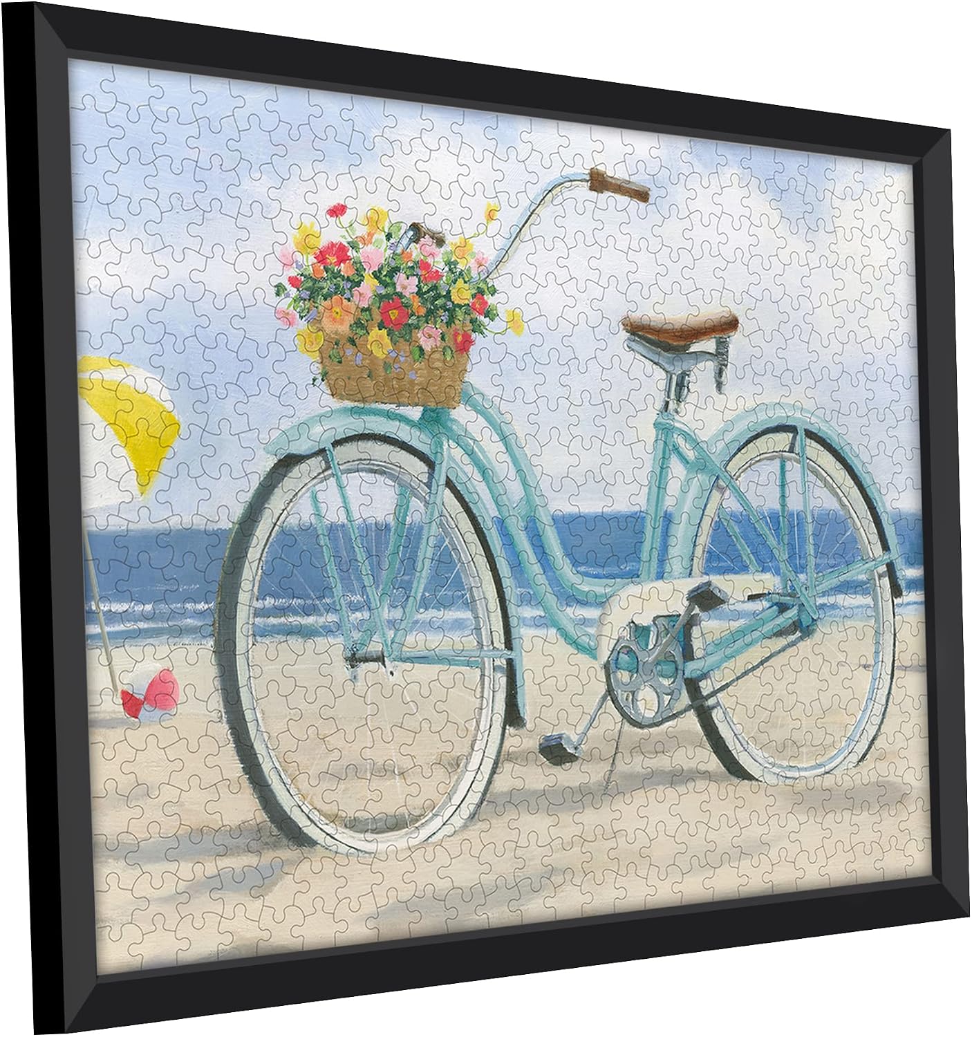 Americanflat 18x24 Puzzle Frame for Wall Display with Polished Plexiglass - Peel and Stick Board Included - Puzzle Picture Frames Perfect for 500-Piece Puzzles - Black
