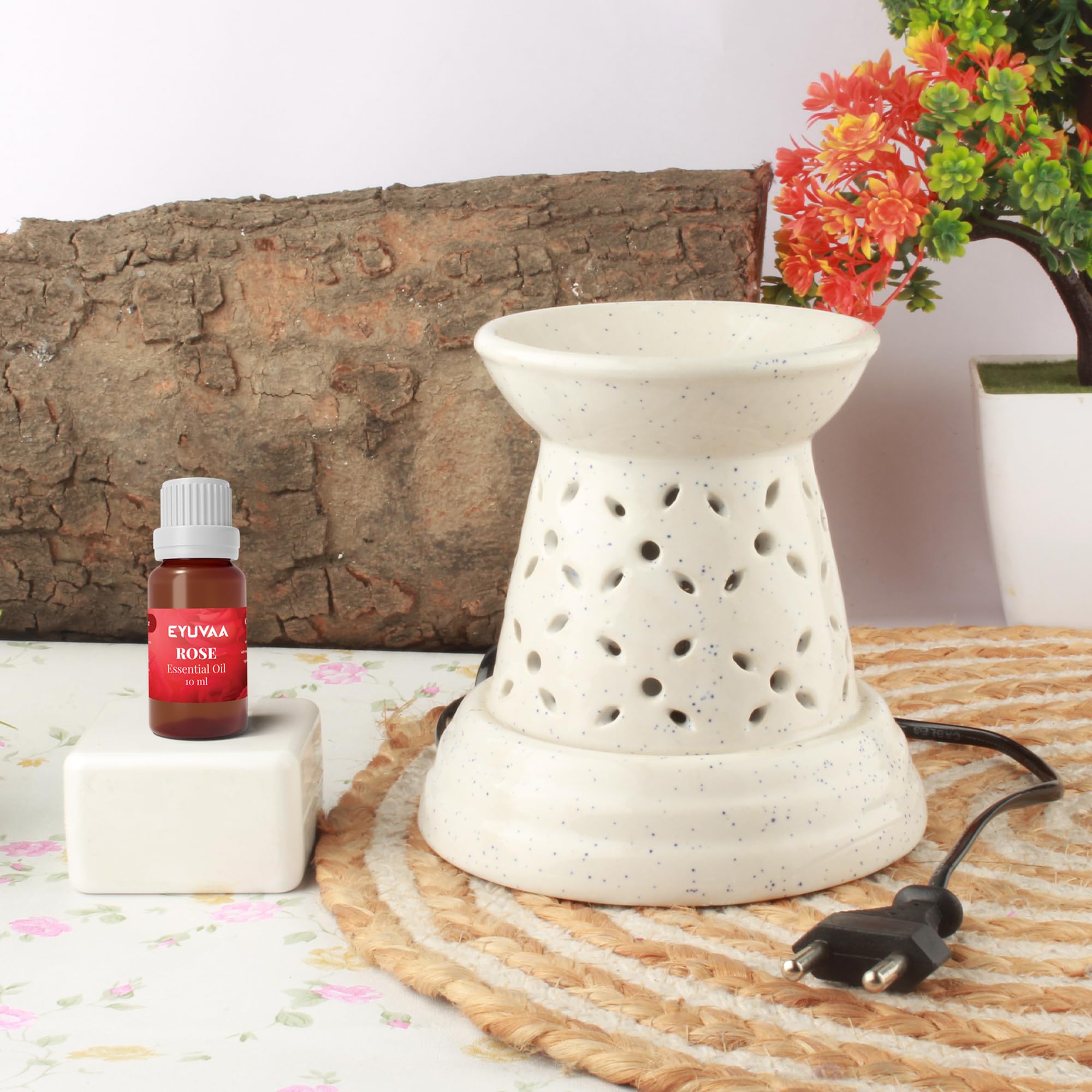 DECOVAA Electric Damru Shape Aroma Ceramic Diffuser for Home Fragrance, Aromatherapy Diffuser, Oil Warmer, Fragrance Diffuser, Aroma Oil Diffuser with 10 Ml Aroma Oil (with Rose Fragrance) (B0CSP8JKQD) Amazon Price History, Amazon Price Tracker