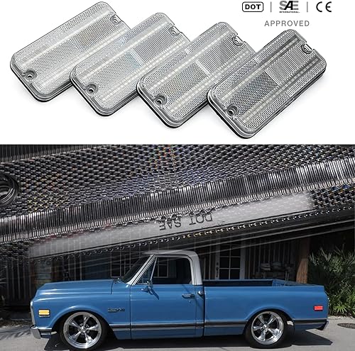 Miniatura 7 de Luces de posición laterales LED de repuesto para camionetas Chevy CK 1968-1972 1968-1995 Serie G G10 G20 Van ámbar delanteras y traseras rojas luces