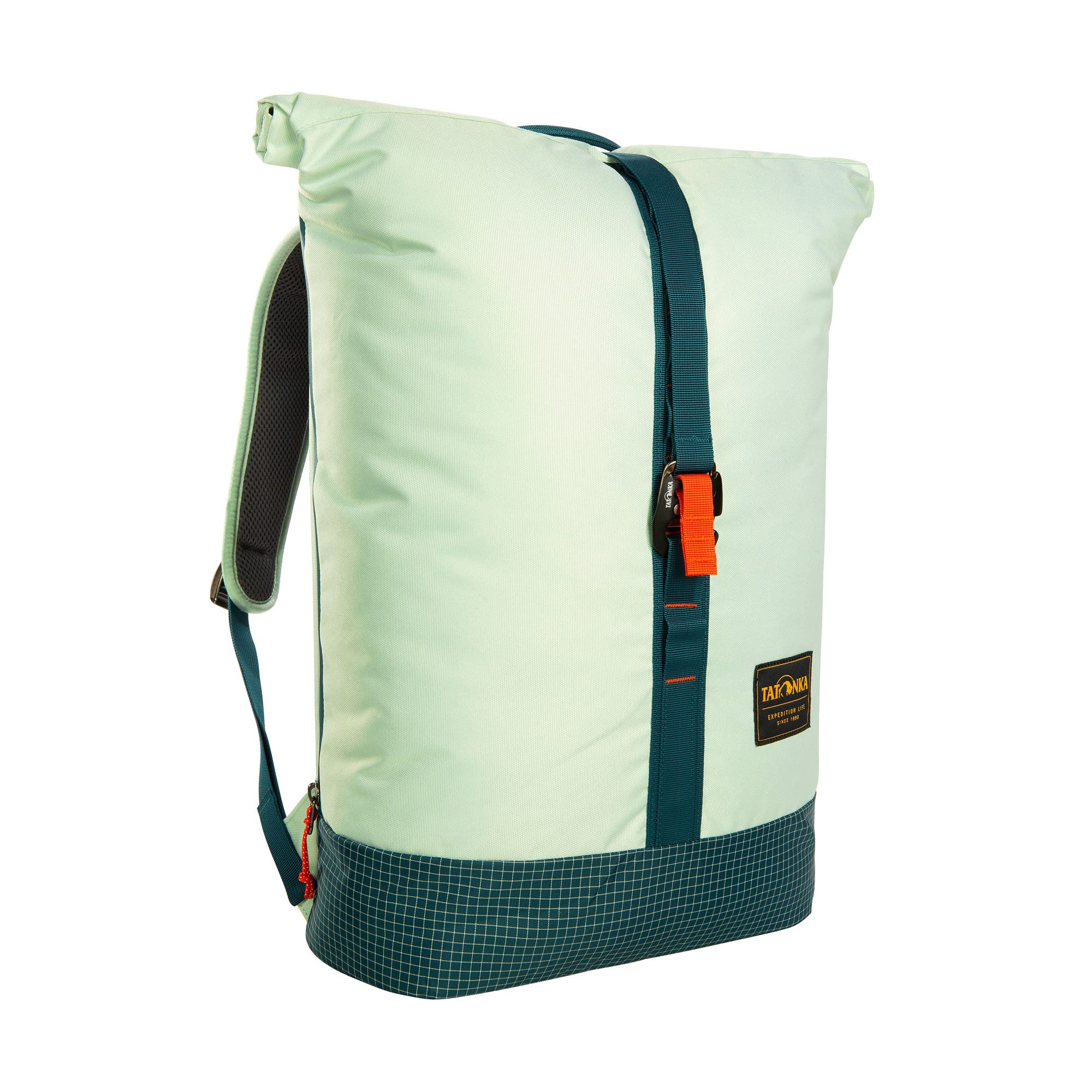 Tatonka 1661 Daypack City Rolltop 27l - PFC-freier Kurierrucksack aus recycelten Materialien - Mit Laptopfach, Lighter Green