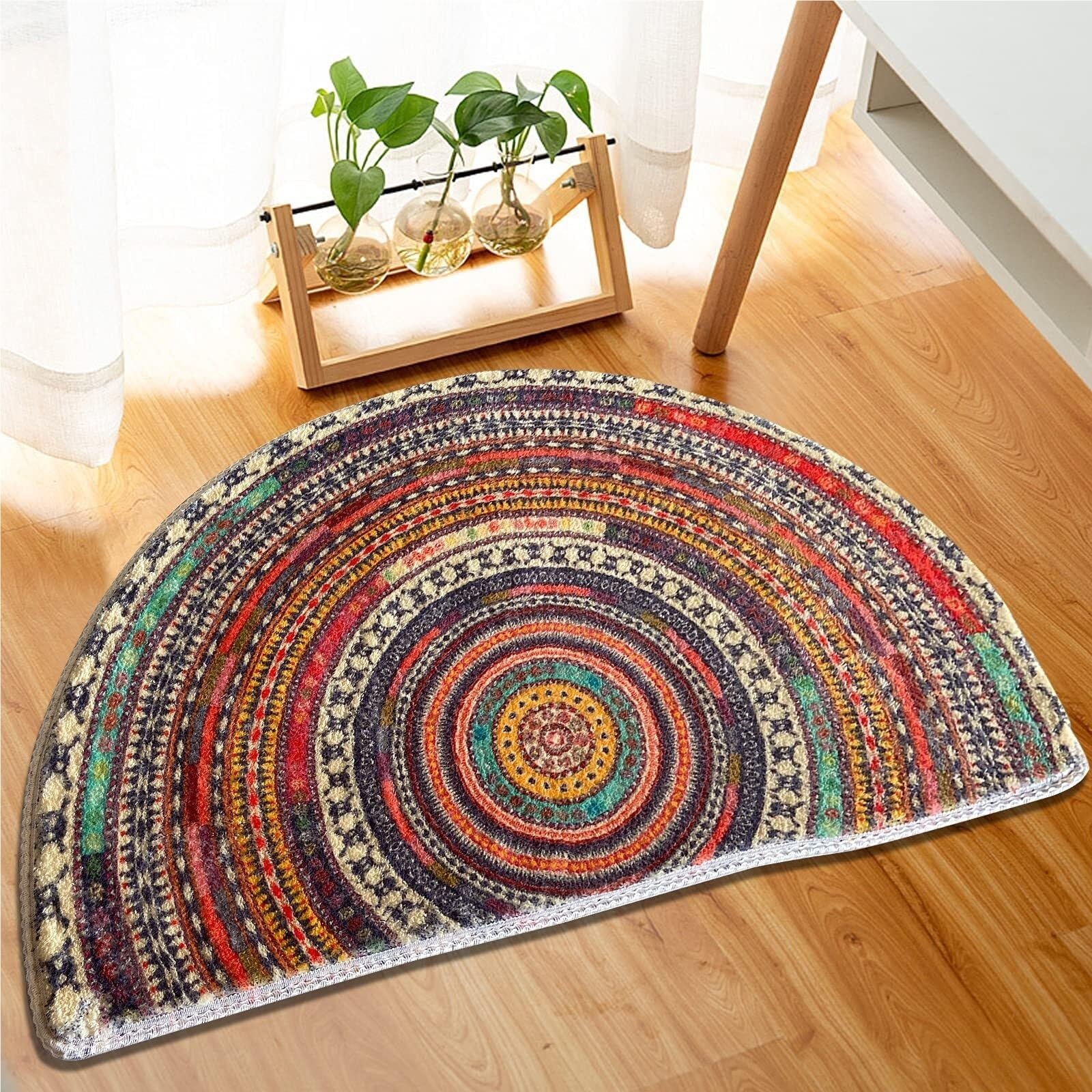 Zerbino Tappetini Semicircolari Ingresso Antiscivolo di Benvenuto Bagno Assorbenti per L'Ingresso(100x150cm-b)
