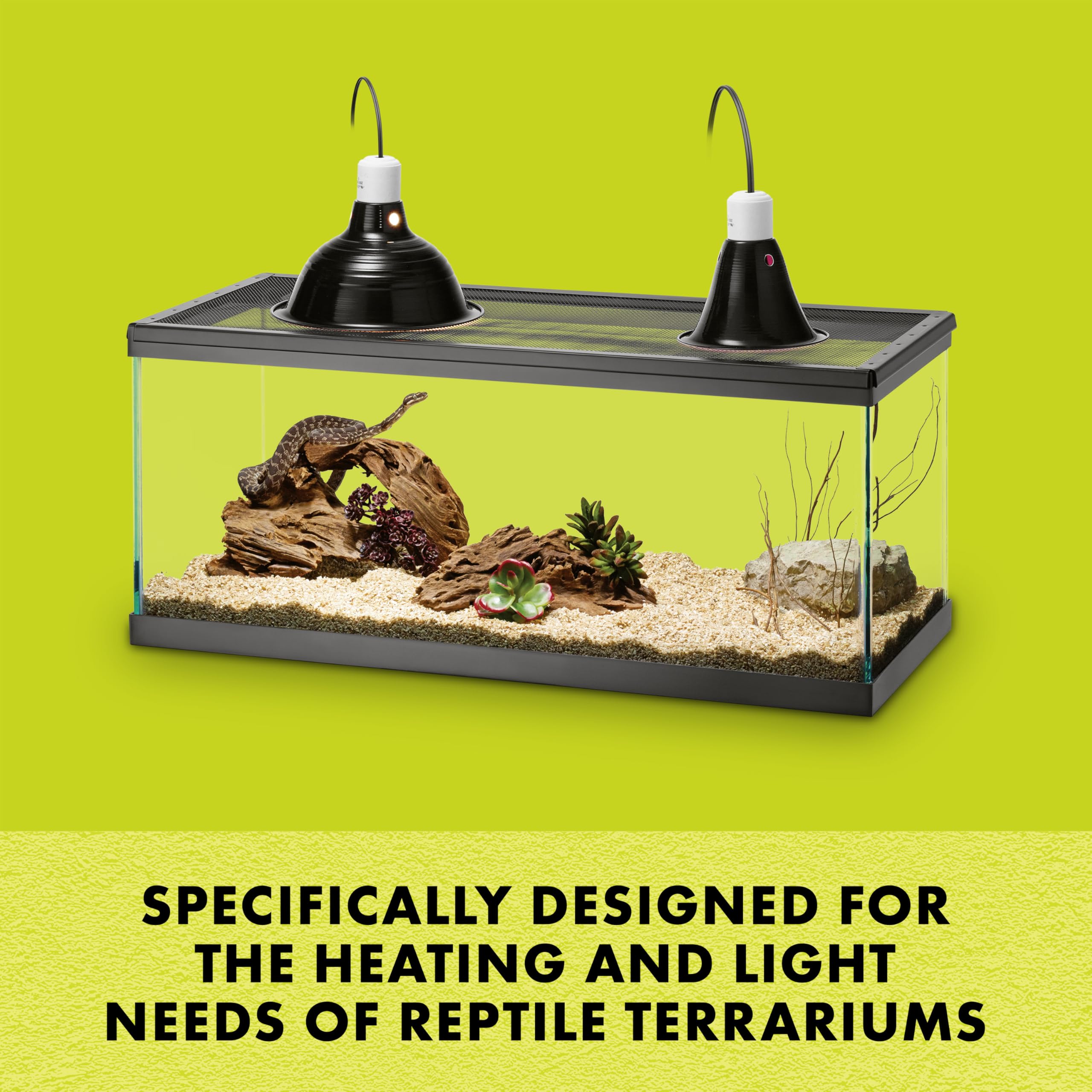 Zilla Pet Reptile Premium Heat Lamp Reflector Dome Fixture, 8.5 Inches - image 2