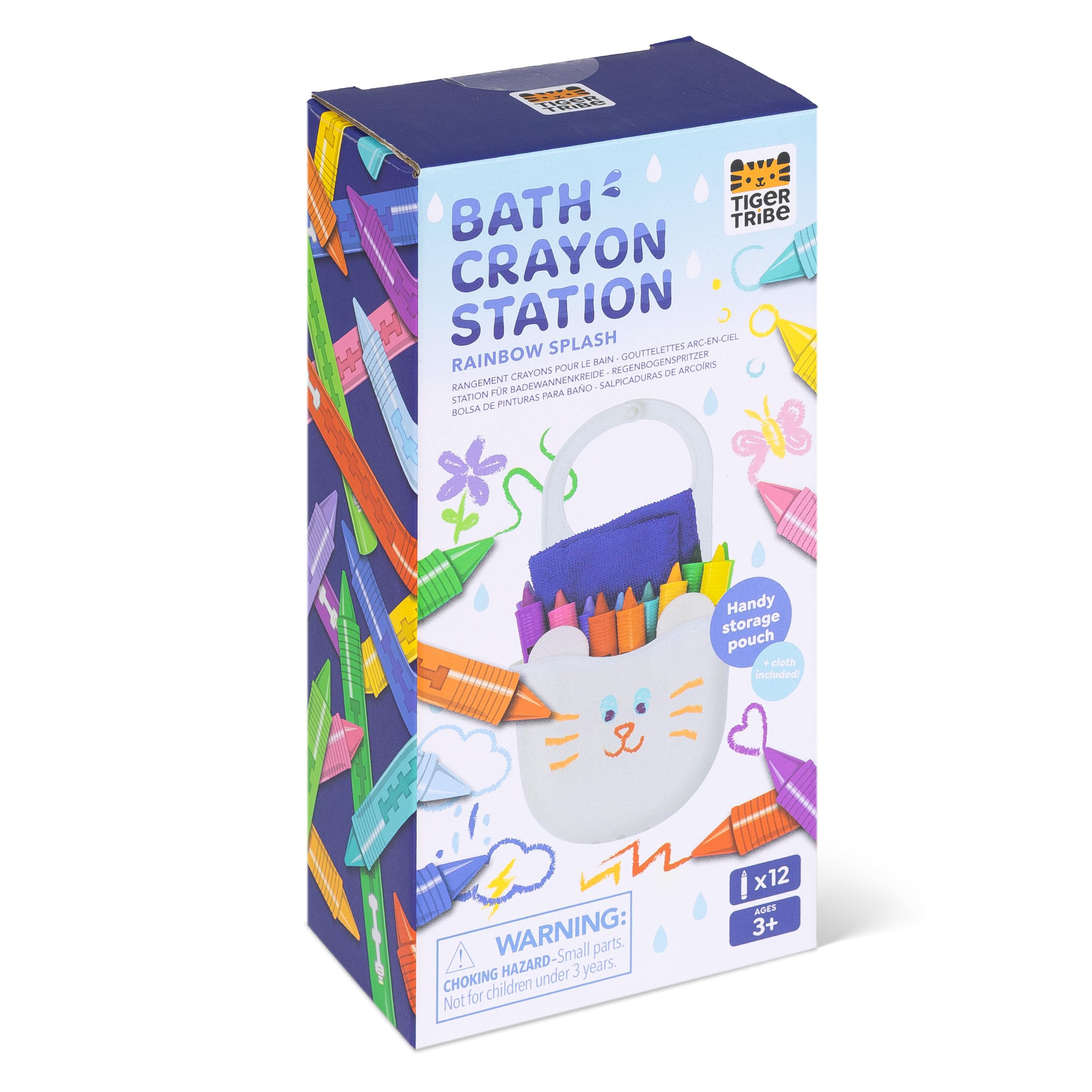 Tiger Tribe Station de crayons de bain, crayons de bain lavables
