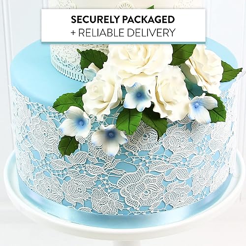 Miniatura 4 de Global Sugar Art Flores de hortensia para pastel de azúcar, blancas con azul, con alambre, 36 unidades por el chef Alan Tetreault