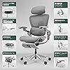 Hinomi H2 Pro Office Chair, Gaming Chair, Ergonomic Chair, Mesh, Telework, Anti-Fatigue, Forward Tilt 2-in-1, Dynamic Backrest, Highly Adaptable Lumbar Support, Full Range Armrest, 143° Reclining