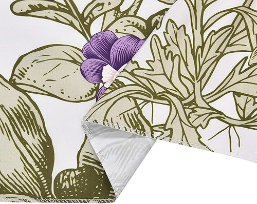 Miniatura 5 de Alishomtll  Tapiz de plantas florales, diseño de época de hierbas silvestres, para colgar en la pared, paisaje natural, para sala de estar y