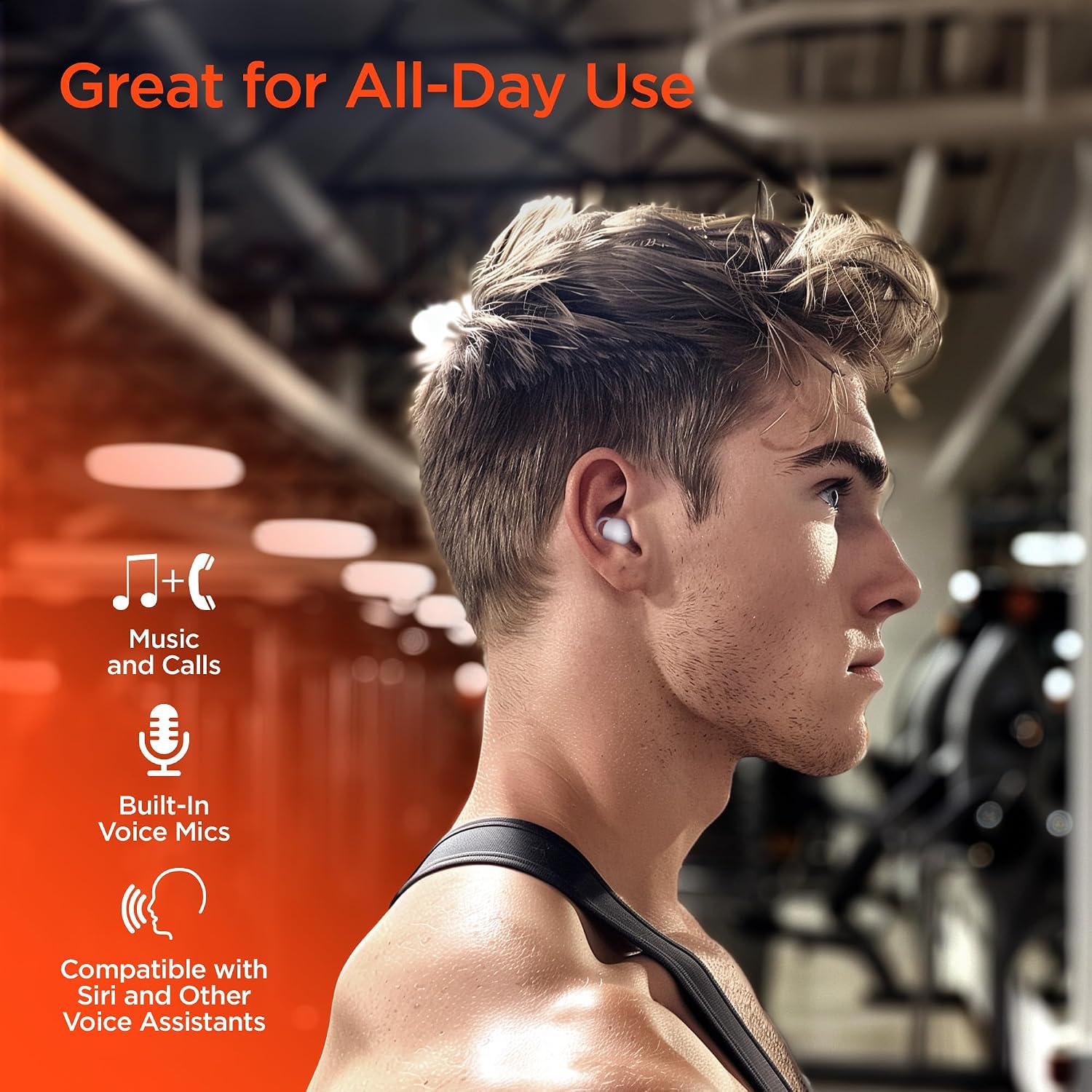 HyperGear SleepEEZ Mini Wireless Bluetooth Sleep Earbuds for Side Sleepers - Small Sleep Buds with Noise Blocking, Secure Fit & Timer
