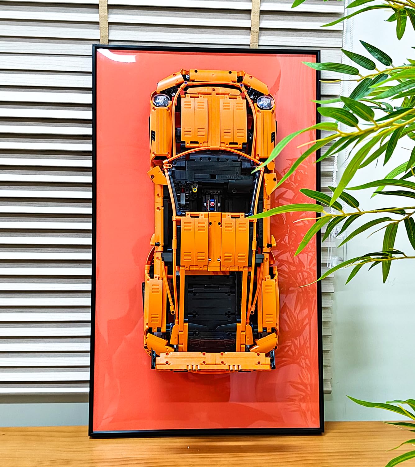 icuanuty Display Wallboard Compatible with Lego Technic Porsche 911 GT3 RS 42056 Car Display Wall Frame, Gift Ideas Compatible with Lego Car Wall Mount Display Frame Enthusiasts, Size:17.7 x 29.5 in
