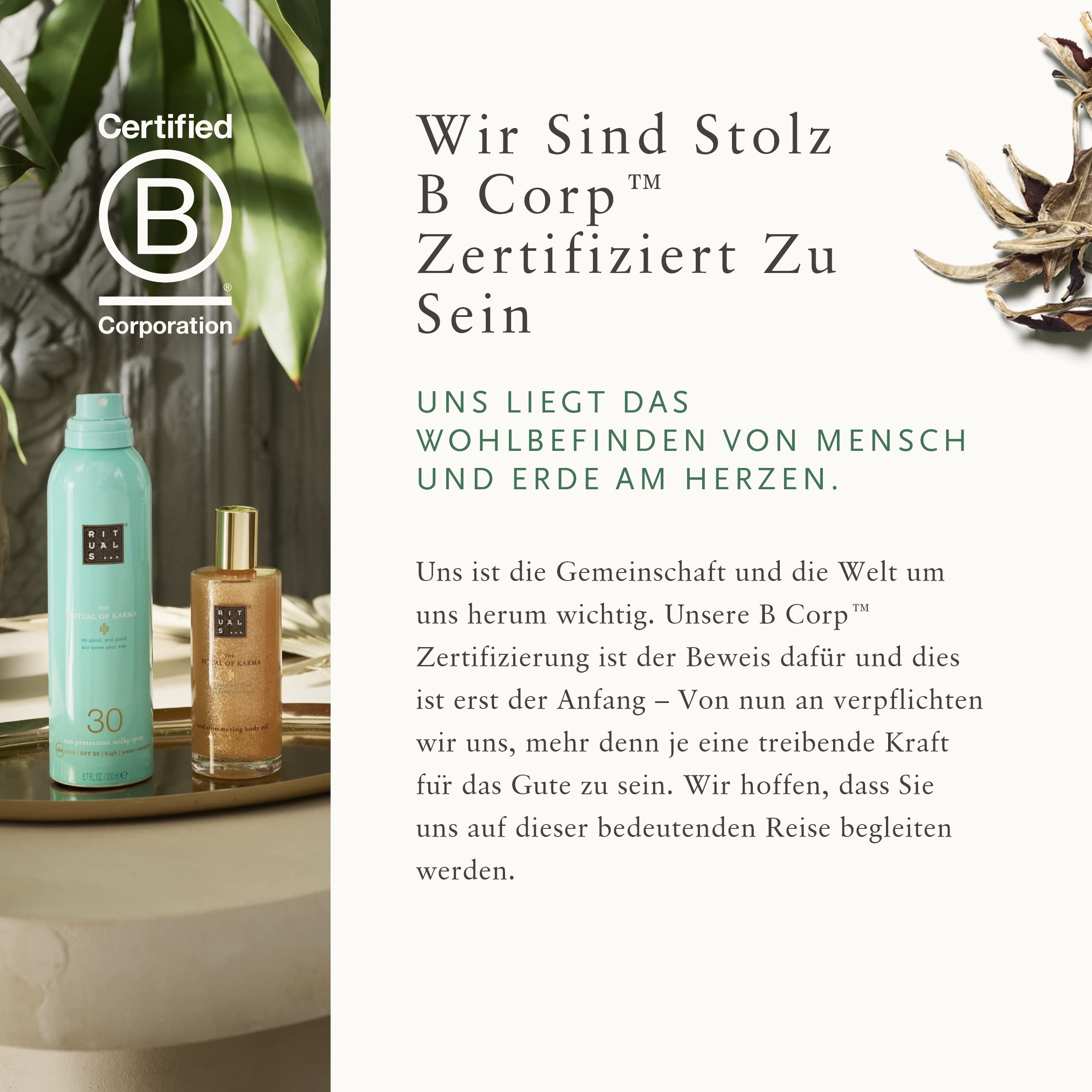 RITUALS Summer Duo Geschenkset von The Ritual of Karma – Sonnencreme mit LSF 30 & Körperschimmeröl – mit sommerlichem Heiligem Lotus & weißem Tee – Beruhigende & beruhigende Eigenschaften