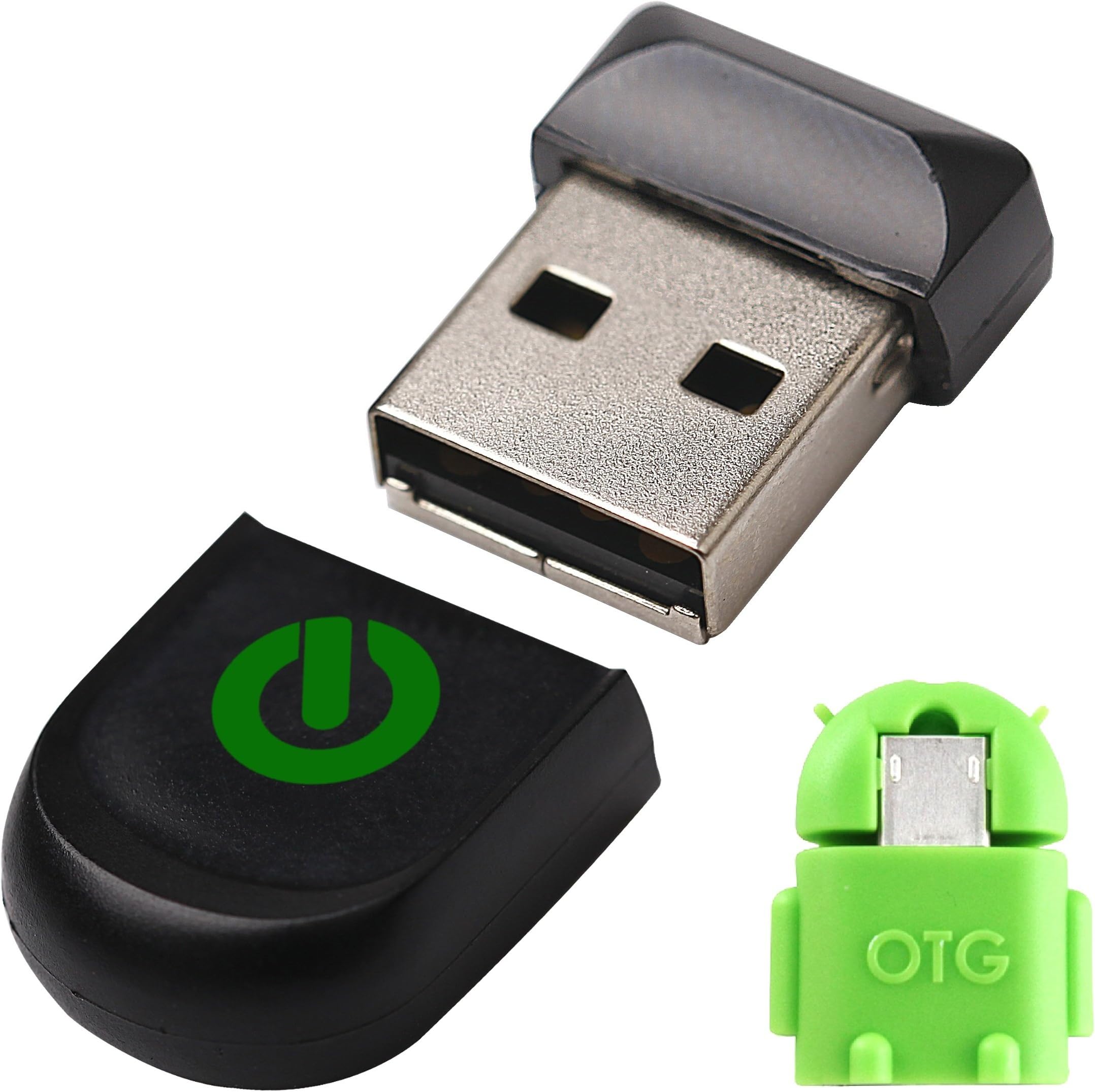 Elefull Waterproof USB Flash Drive 16GB Smallest with Free Micro USB/OTG Adapter for Mobile Phone Computer Tablet Car Music Player (We Have Other Option 64GB 32GB 8GB in Our Store)