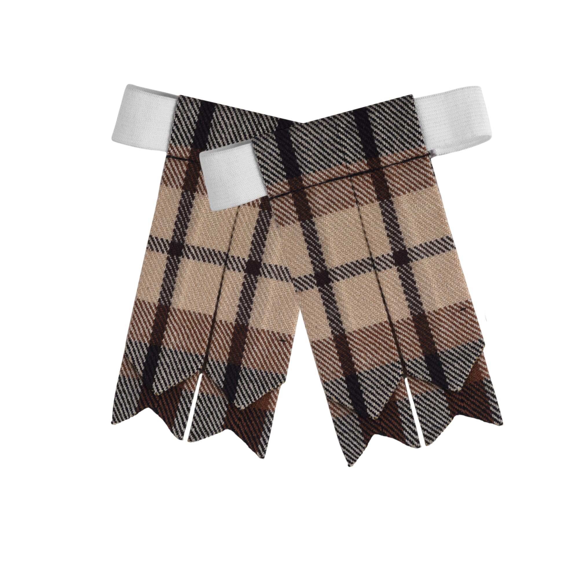 Scottish Tartan Kilt Flashes with Elastic Adjusters