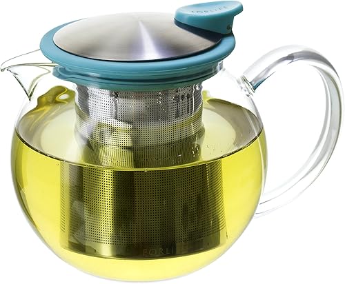 Miniatura 9 de FORLIFE Bola - Tetera de cristal con infusor de cesta, 25 oz./25.4 fl oz., rojo