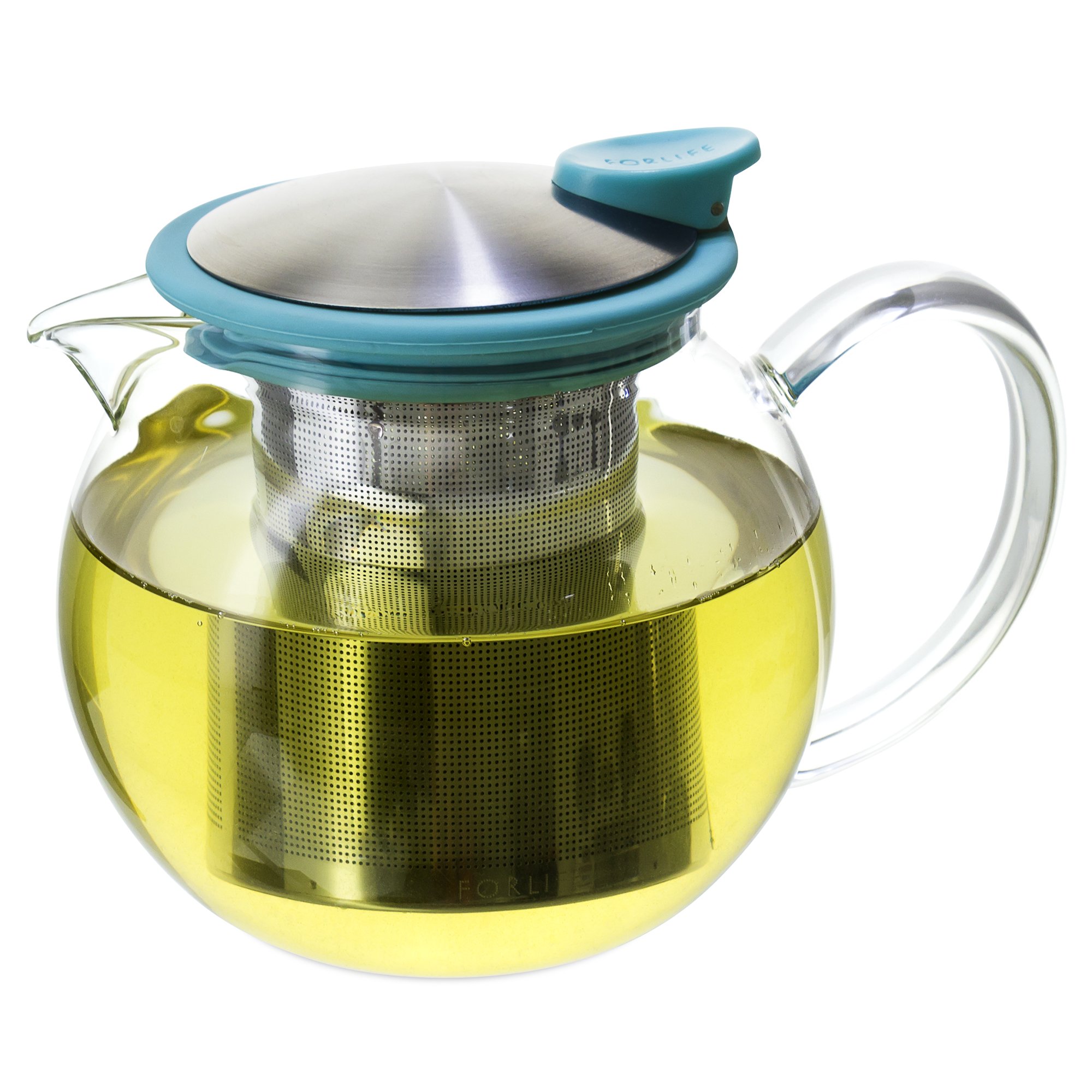 Théière en verre avec infuseur FORLIFE Bola pour vos pauses thé colorées