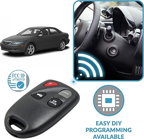 Miniatura 5 de Keyless2Go - Llavero de auto remoto de entrada sin llave para vehículos seleccionados Mazda que utilizan FCC KPU41805 y modelo 41805