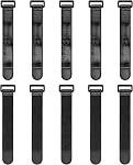 Trilancer Elastic Cinch Straps with Anti-Slip Strips, 30cm x 5 cm(8 Pack) Heavy Duty Multipurpose Hook Straps for Extension Cords, Cables, Ropes, Hoses, Bike, RV, Pant Garters