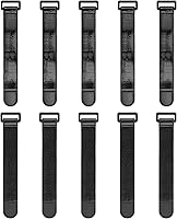 Vista 12 de Trilancer Correas elásticas de cincha con tiras antideslizantes, 12 x 2 pulgadas (paquete de 8) correas de gancho y bucle multiusos resistentes