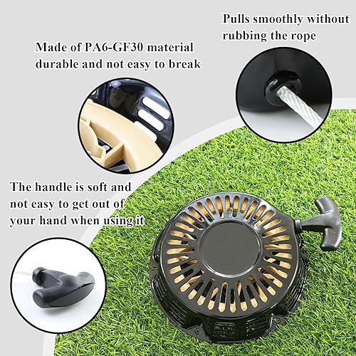 Miniatura 4 de Conjunto de arranque compatible con Honda GX340 GX390 GX610 GX620 11HP 13HP 18HP 20HP Harbor Freight Predator 420cc Motor Recoil Starter