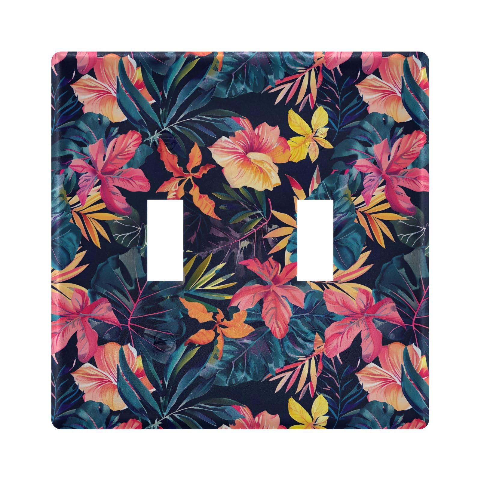 UMIRIKO Tropical Flowers Floral Light Switch Cover Plate Covers Decorative Double Toggle Home Decor 202b5339