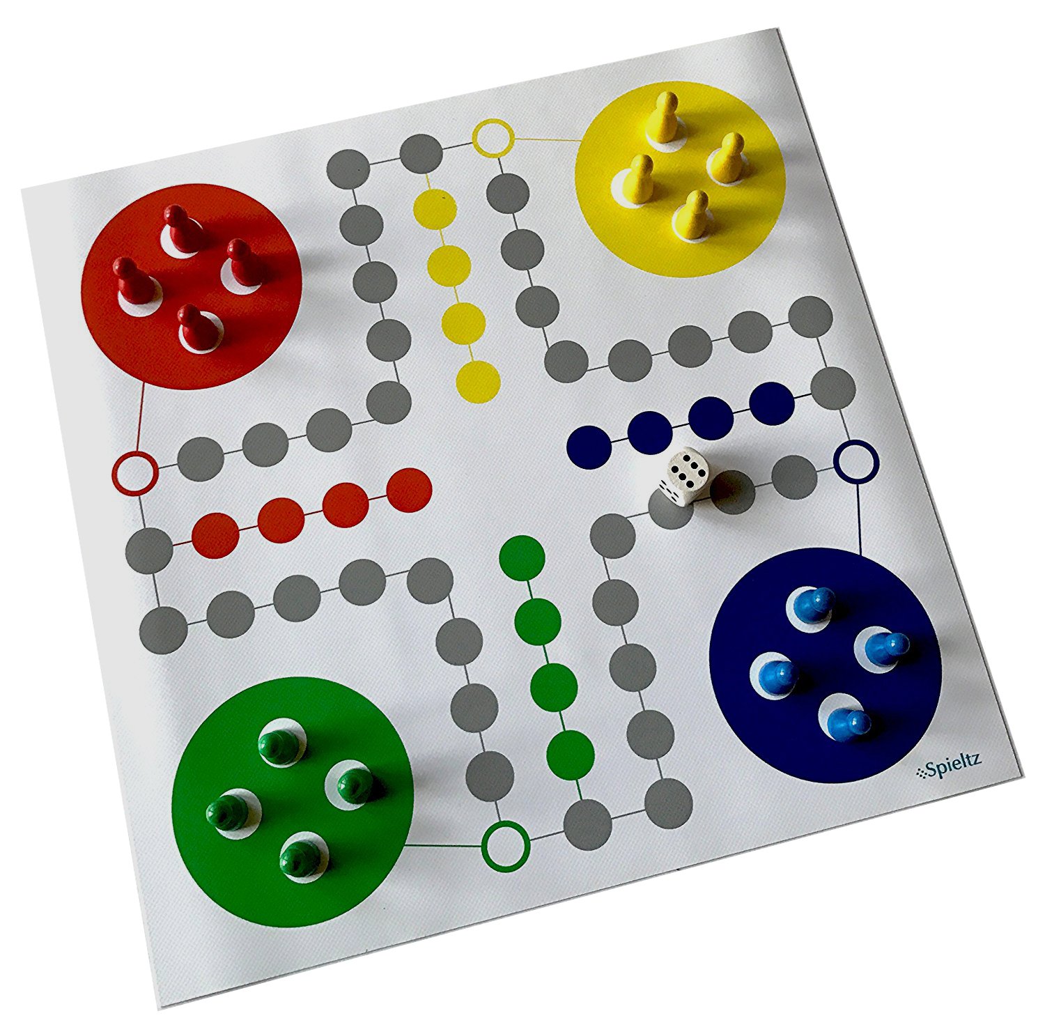 Raus hier Ludo Rolling Game (Size: Medium, Colour: Red/Yellow/Blue/Green)