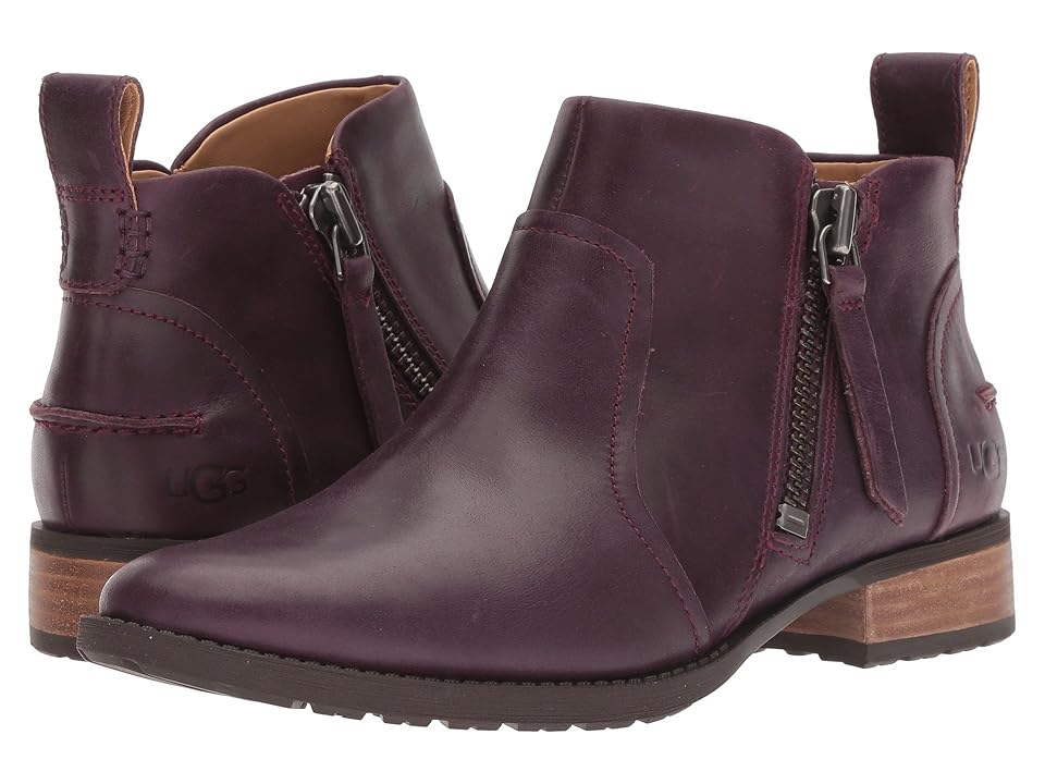 

UGG Aureo Boot (Oxblood Leather) Women's Zip Boots