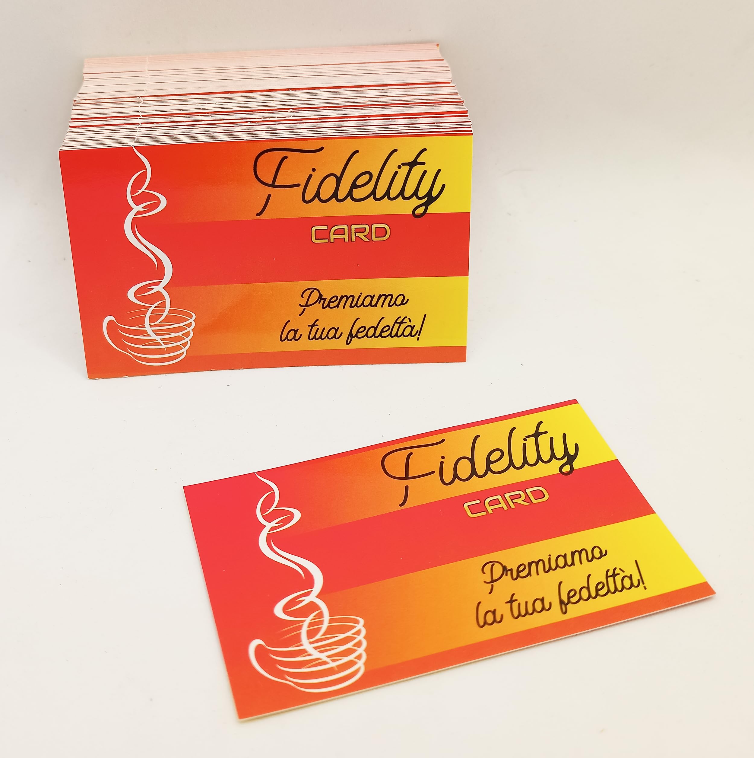 GHIBLI Tessere Fedeltà per Bar Caffetteria con 10 Caselle - Fidelity Card Caffè Omaggio Carte Punti (50)