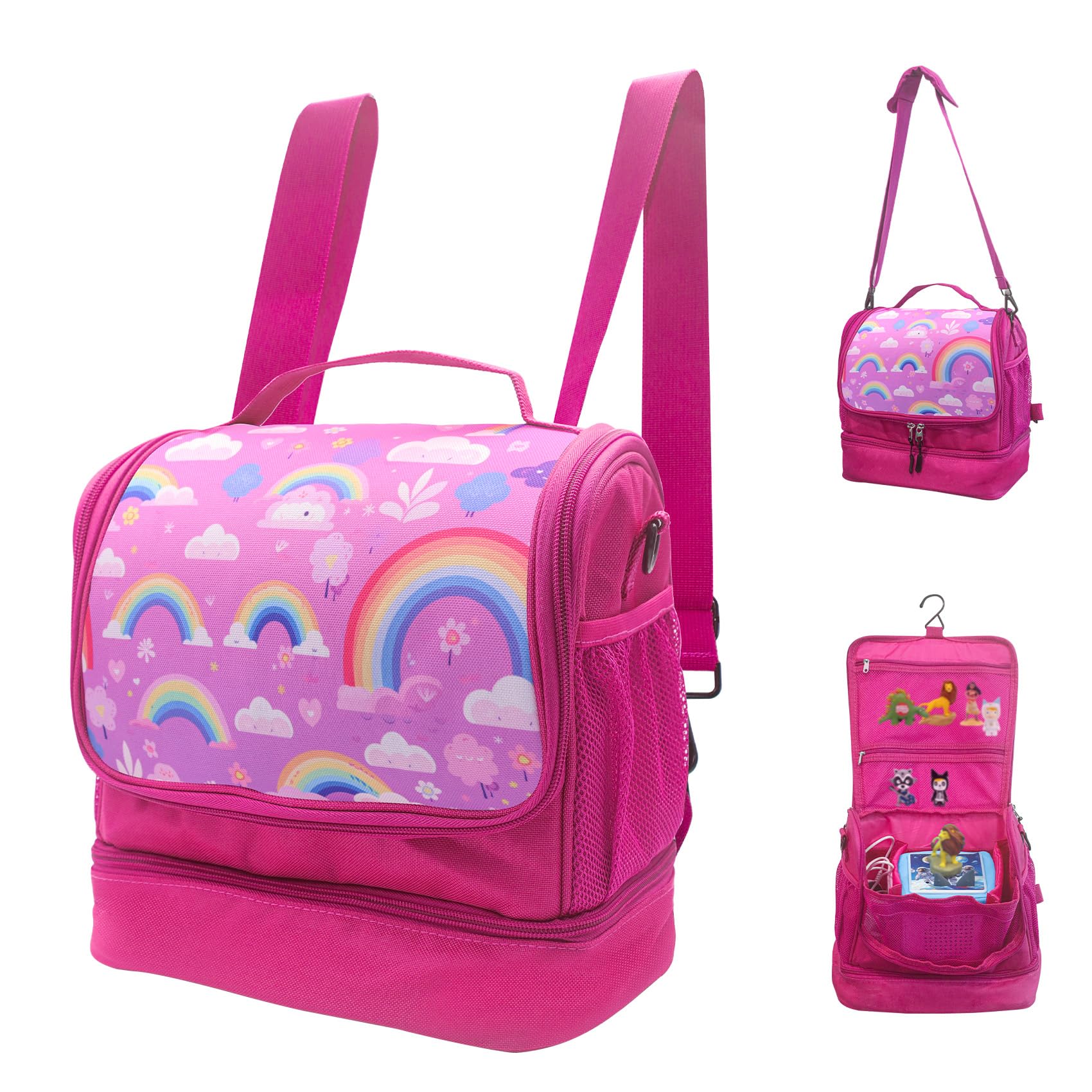 Carrying Case for Toniebox,Backpack Bag for Toniebox Starter Set , Tonie Figures ,Headphones and Charging Station, Portable Storage Bag with Shoulder