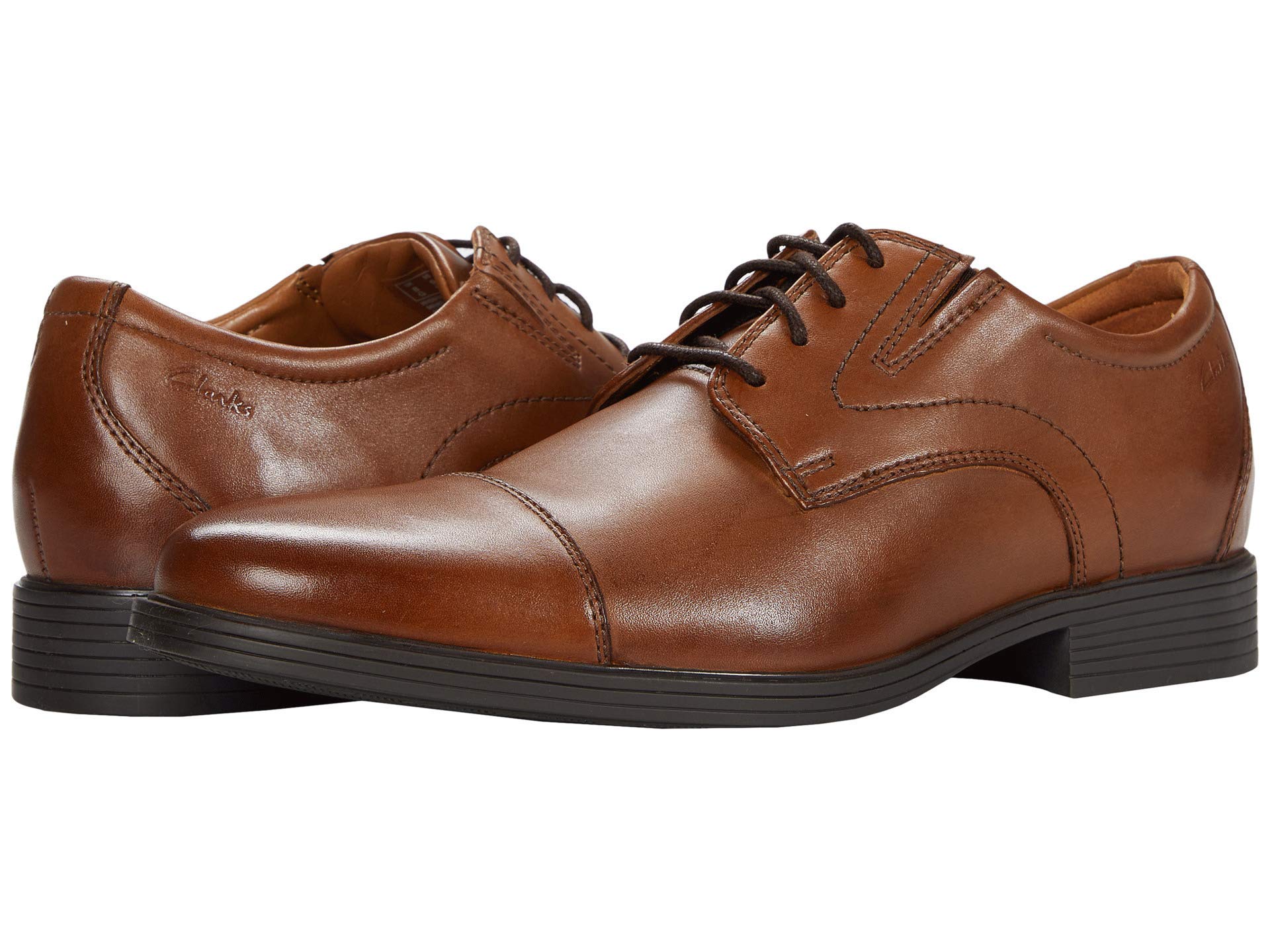 Clarks Men's Whiddon Oxford, Dark Tan Leather, 6 UK