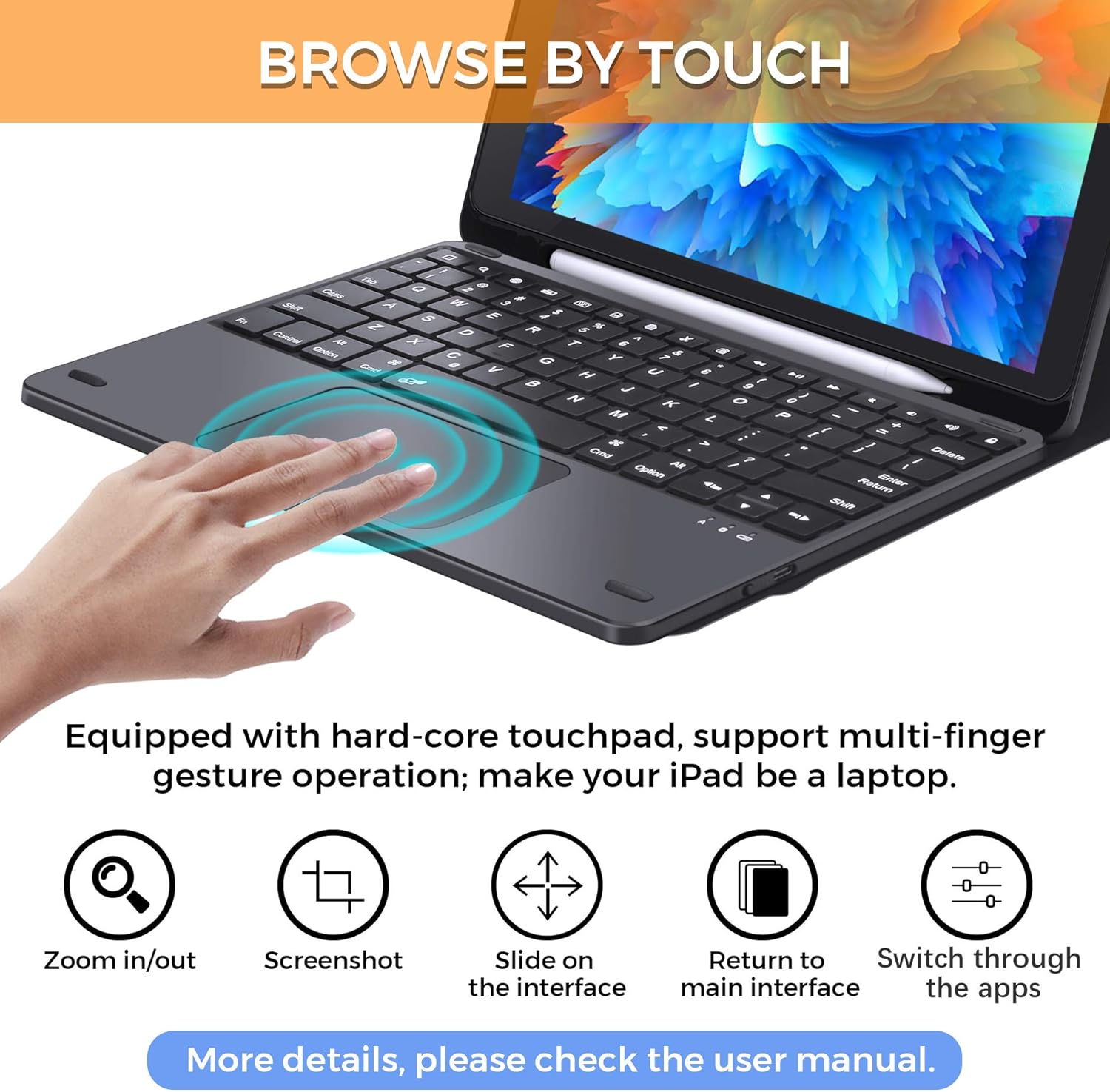 🔥 Hоt Dеаlѕ Keyboard Case for iPad 8th Gen (2020) / 7th Gen (2019) 10.2 Inch, iPad Keyboard Case with Touchpad, Bluetooth Wireless iPad Keyboard for iPad Air 3rd Gen/Pro 10.5