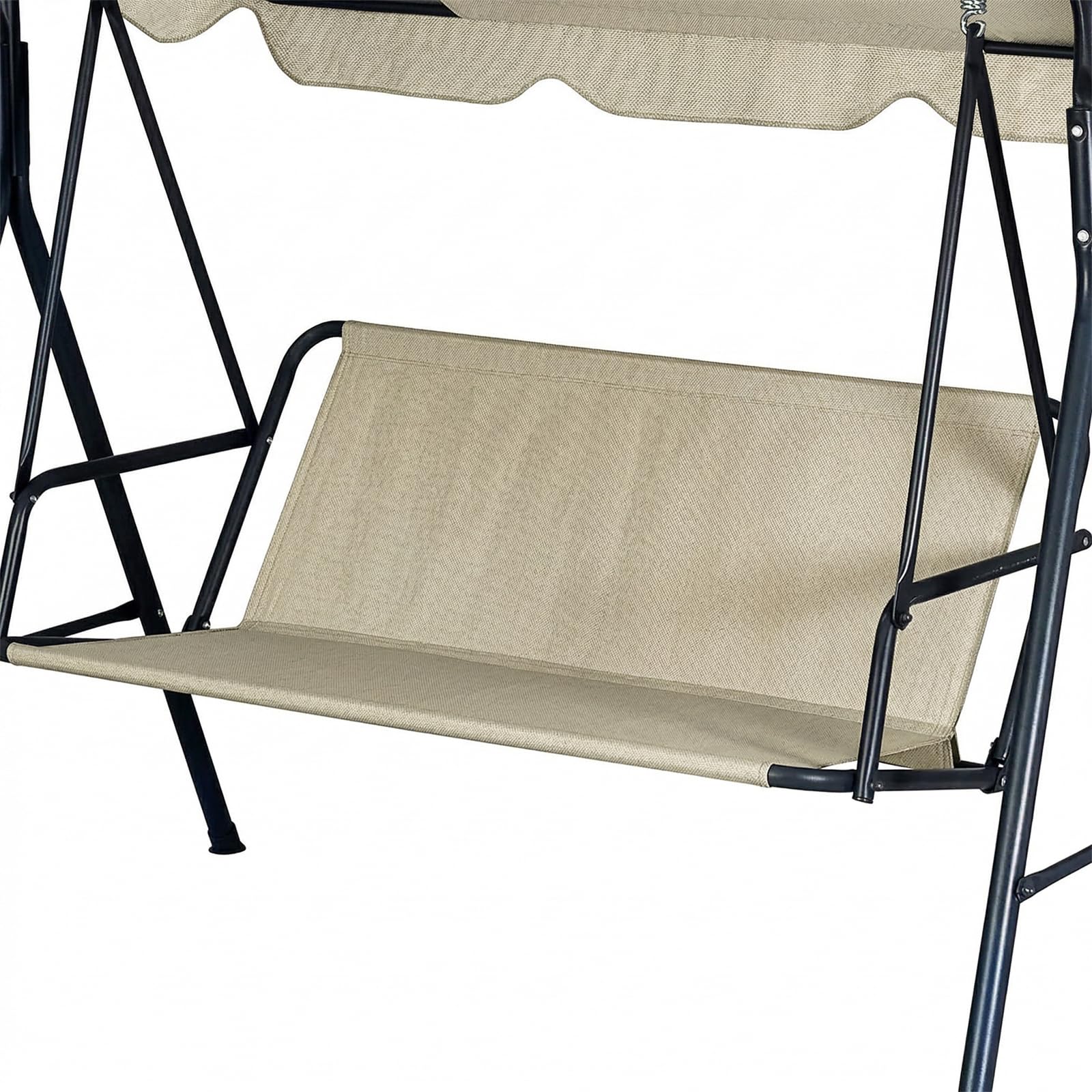 Housse de Rechange pour Siège de Balancelle 2/3 Places, Toile Assise et Dossier en Tissu Oxford 600D Imperméable, Ultra Résistant pour Jardin,Beige,160x58x58cm