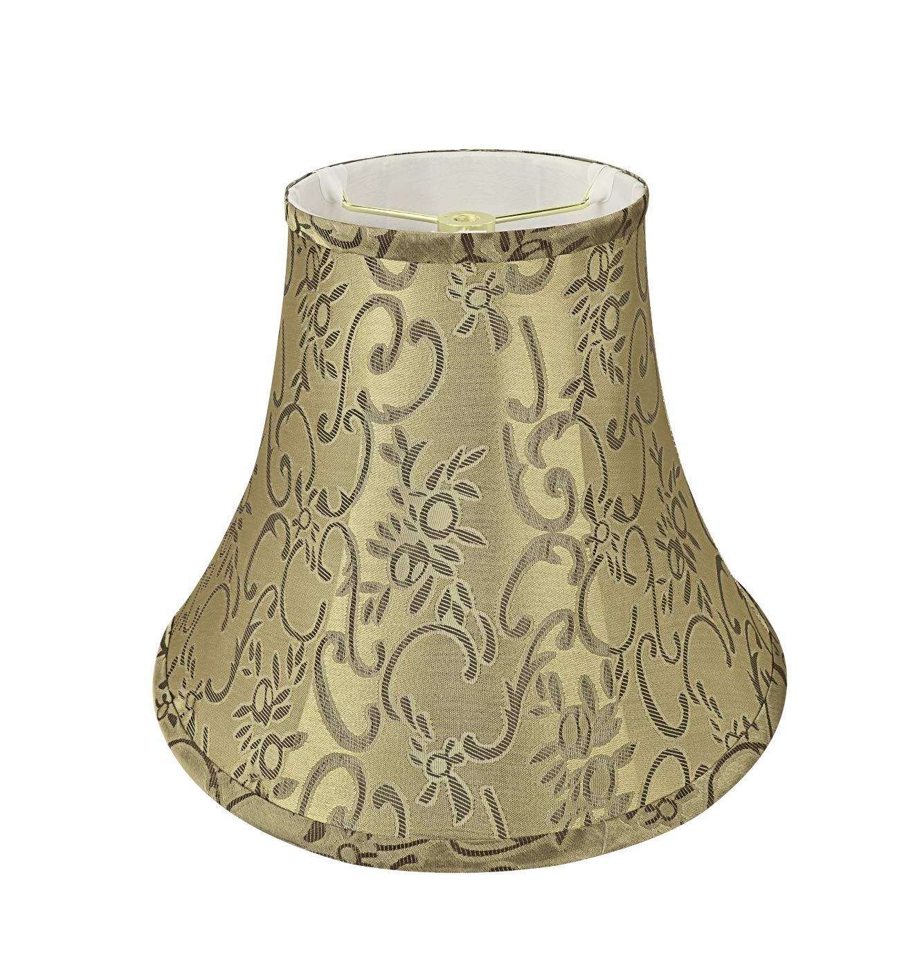 Aspen Creative 30166A przejściowy klosz lampy w kształcie dzwonka w kolorze brązowym, 30 cm szerokości (15 cm x 30 cm x 9-1/5.1 cm)