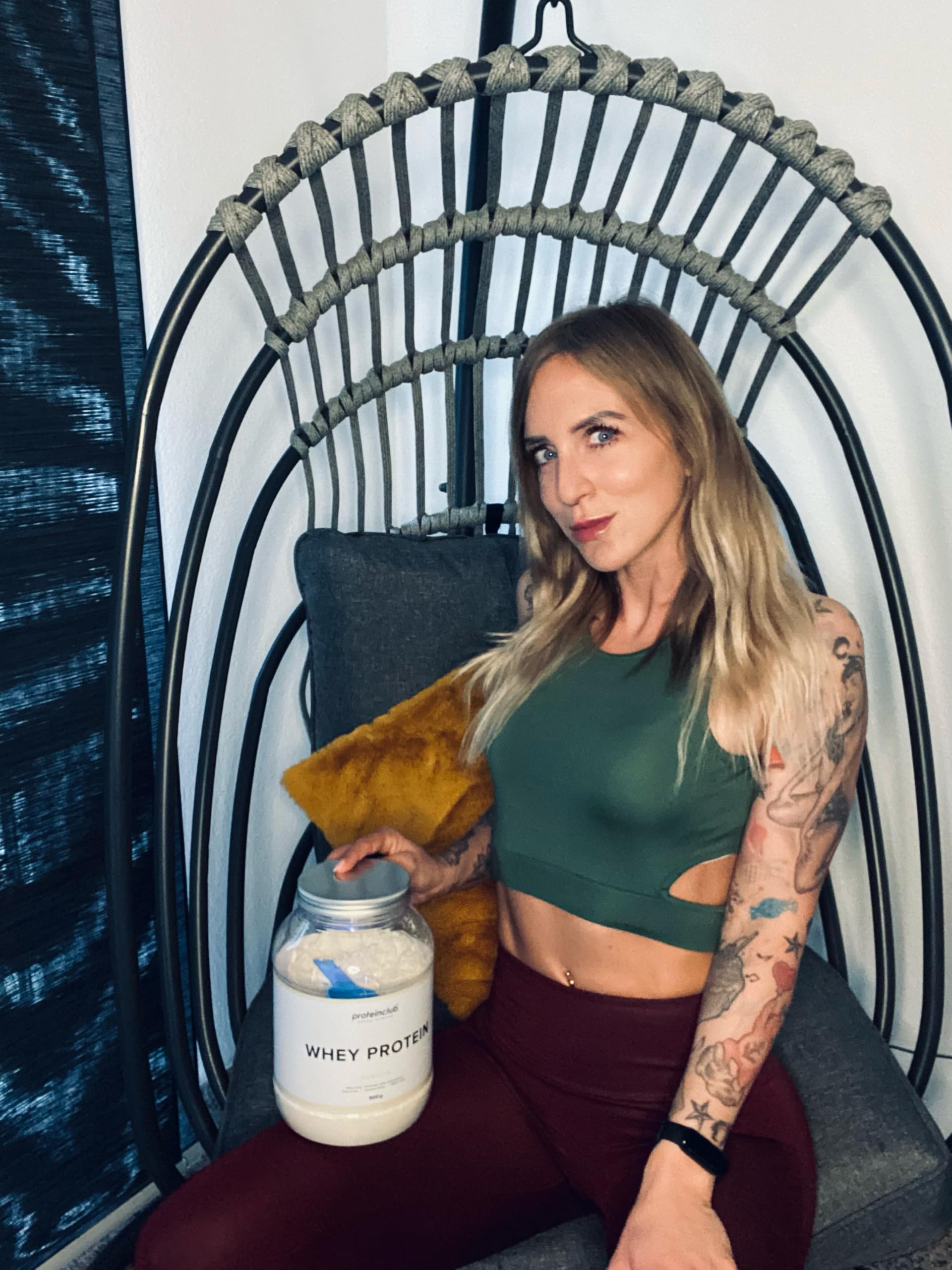 Natural Whey Protein senza additivi - Proteine naturali in polvere senza aromi artificiali e dolcificanti - Dolcificato con stevia - Senza soia - Made in Germany - Vaniglia- 900g
