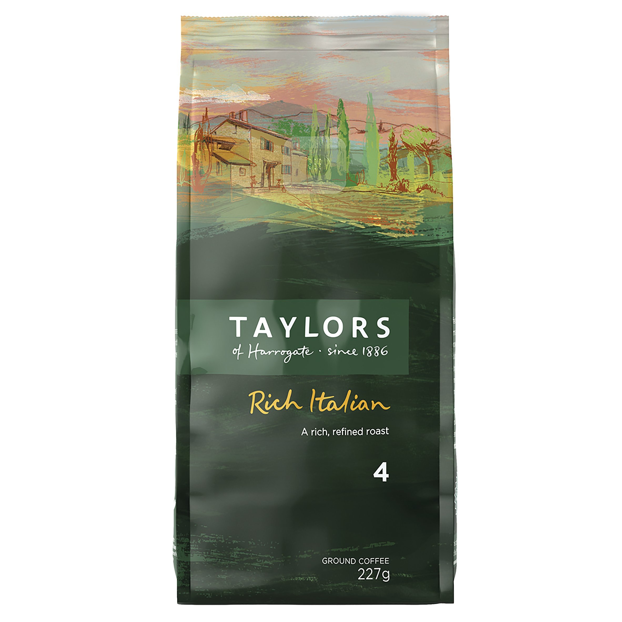 TaylorsOf Harrogate Rich Italian Ground Coffee 227 GRainforest AllianceRainforest AllianceRainforest AllianceRainforest Alliance